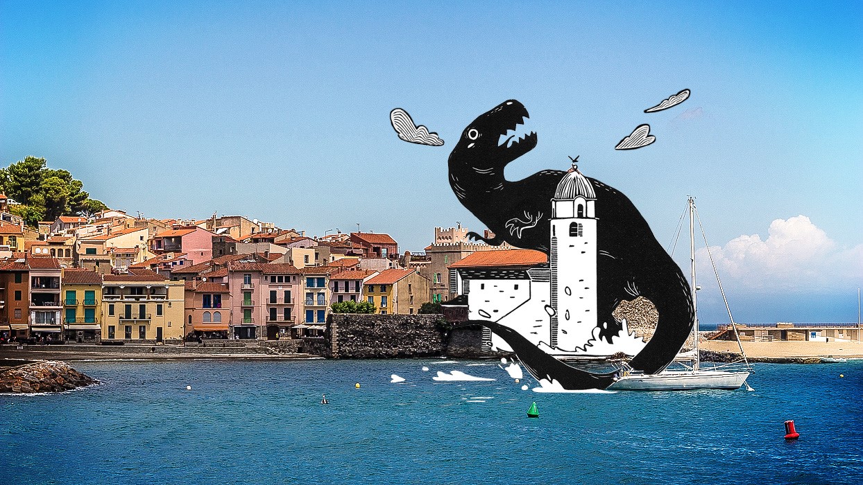 Collioure, l&rsquo;incontournable revisitée par Laurie & ses linogravures.